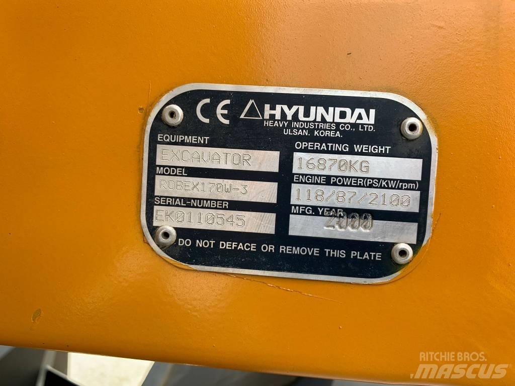 Hyundai ROBEX 170W-3 حفارات بعجل