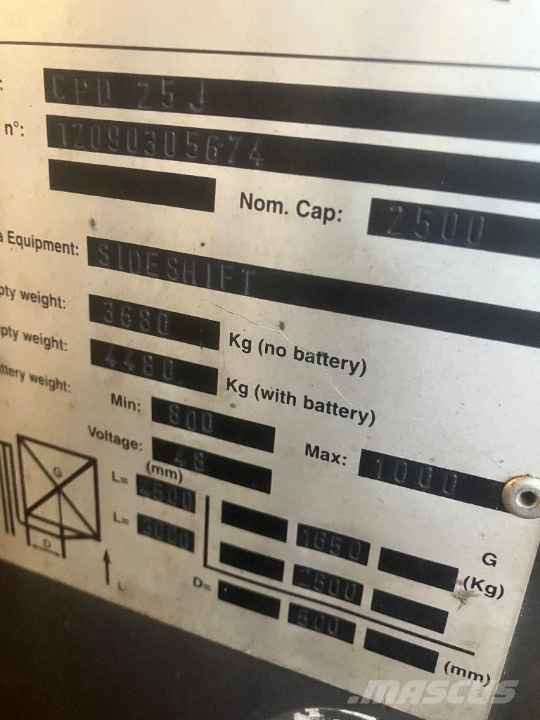 EP heftruck CPD25 شاحنات ذات رافعات شوكية تعمل بالكهرباء
