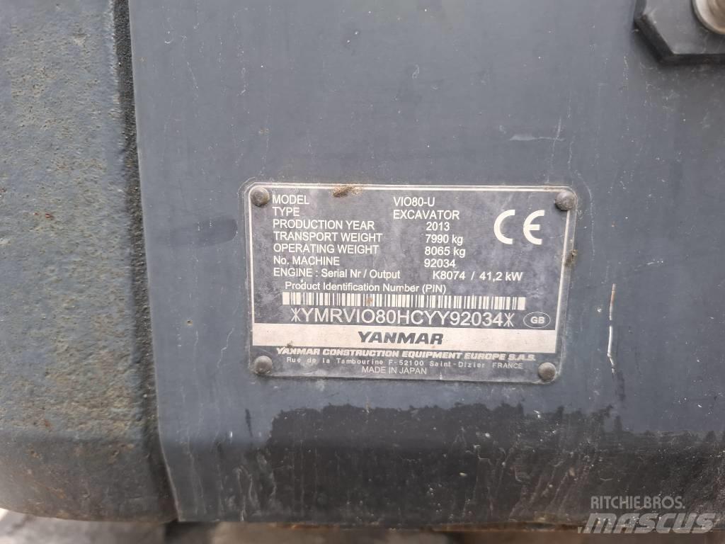 Yanmar Vio 80 U حفارات وسط 7 طن - 12 طن