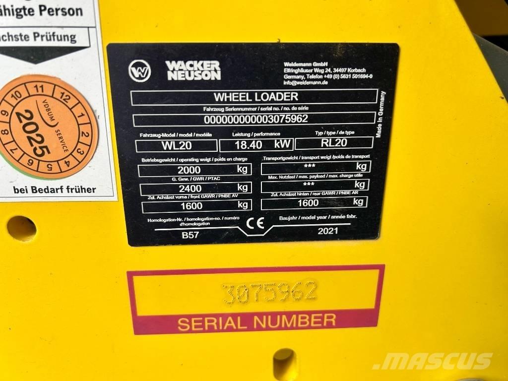 Wacker Neuson WL 20 لوادر بعجل