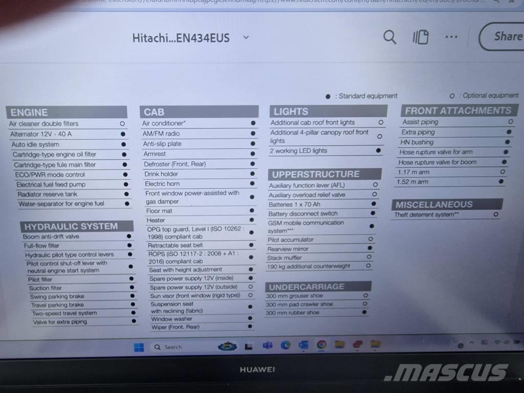 Hitachi ZX 33 U-6 حفارات صغيرة أقل من 7 طن (حفارات صغيرة)