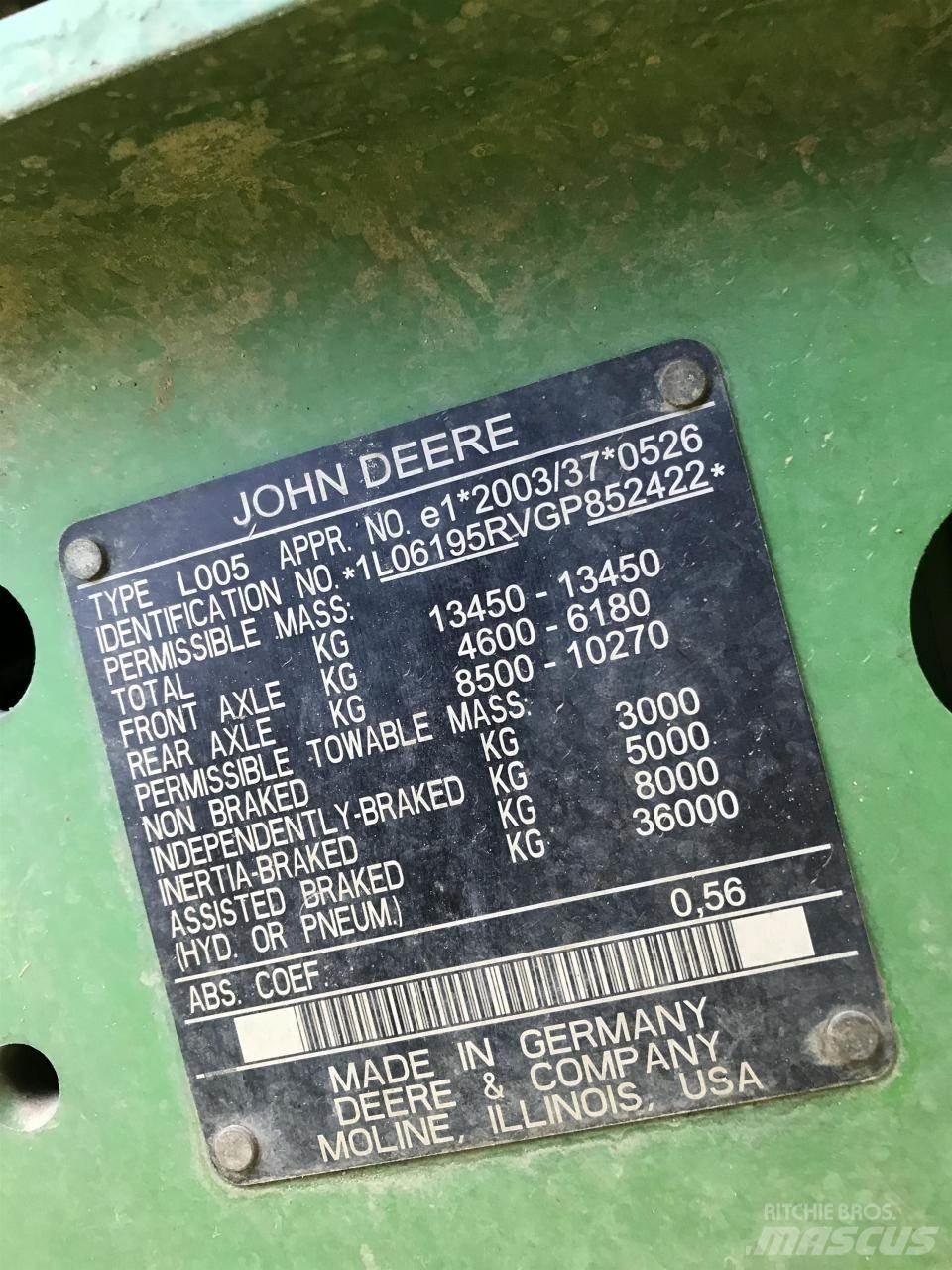 John Deere 6195R الجرارات