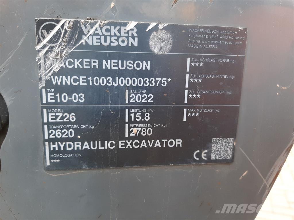 Wacker Neuson EZ26 حفارات زحافة
