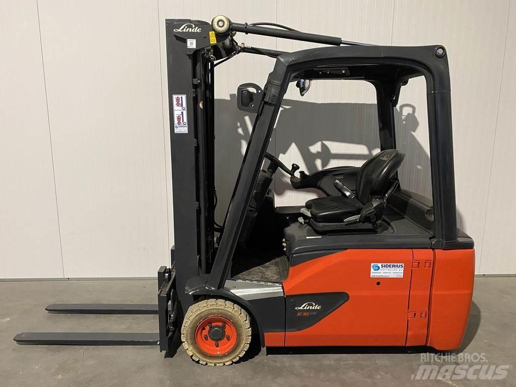 Linde E16L-386 شاحنات ذات رافعات شوكية تعمل بالكهرباء