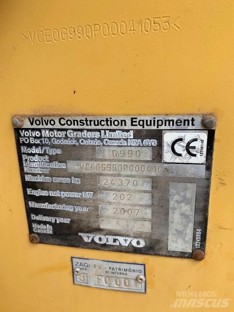 Volvo G990 معدات تمهيد الطرق