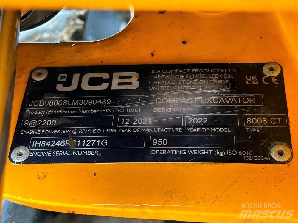 JCB 8008 حفارات صغيرة أقل من 7 طن (حفارات صغيرة)