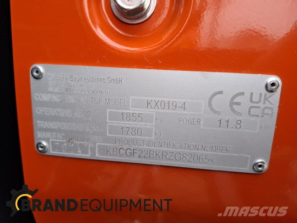 Kubota KX019-4 حفارات صغيرة أقل من 7 طن (حفارات صغيرة)