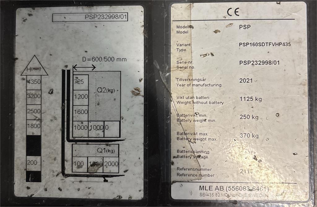 Atlet PSP160 شاحنات مناولة ذاتية الدفع