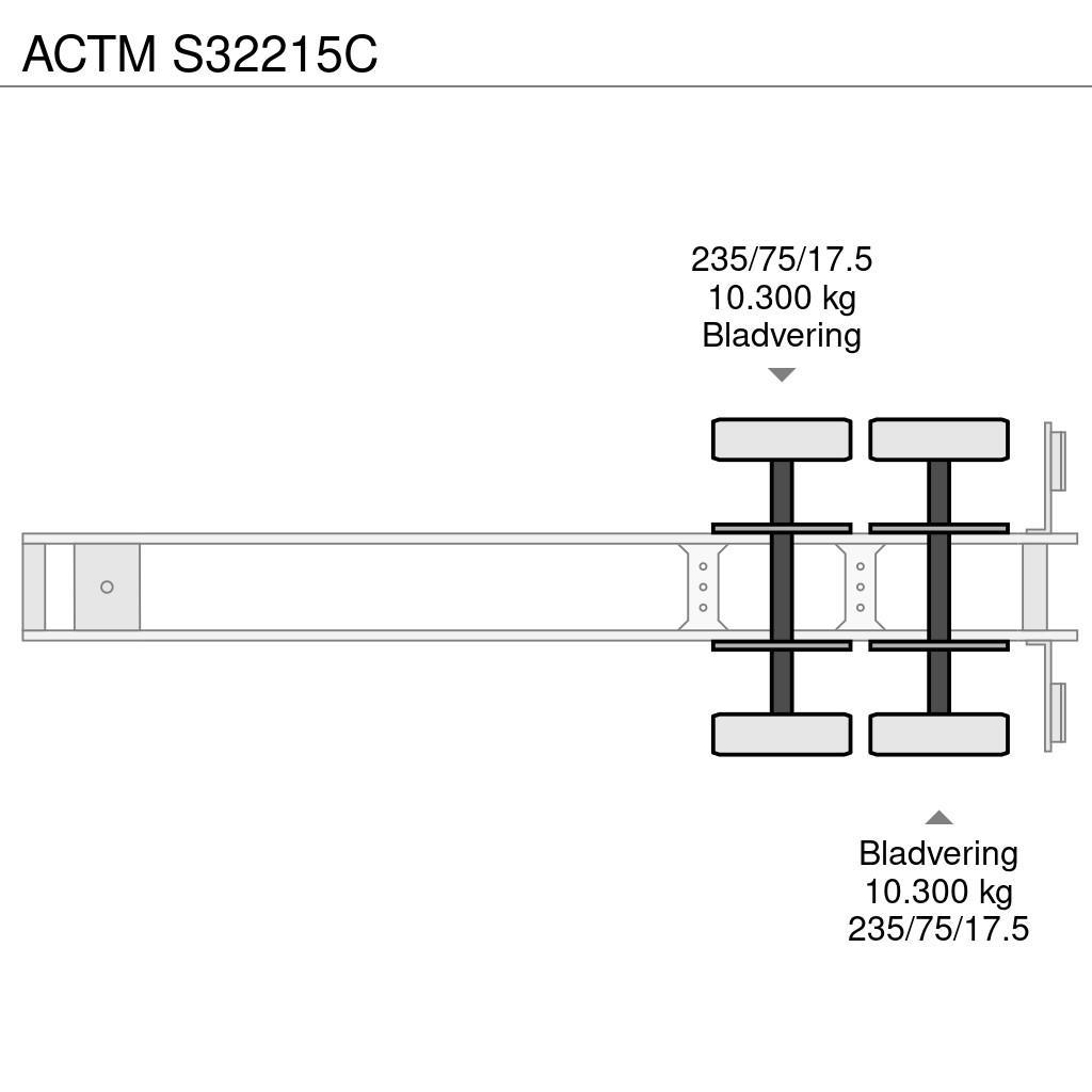 Actm S32215C نصف مقطورة مسطحة منخفضة