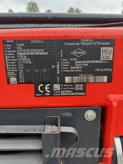 Kuhn GA7501 محشات