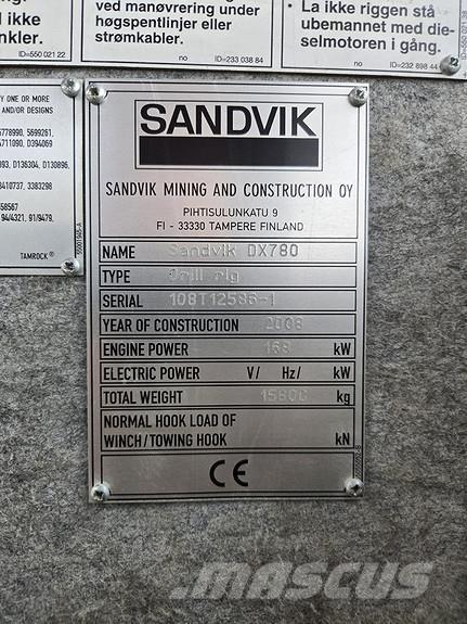 Sandvik DX780 معدات الثقب السطحي