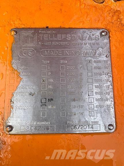 Tellefsdal 4600 H2 حراثات ونصول الجليد