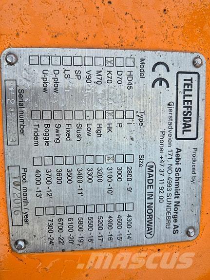 Tellefsdal K 70 حراثات ونصول الجليد