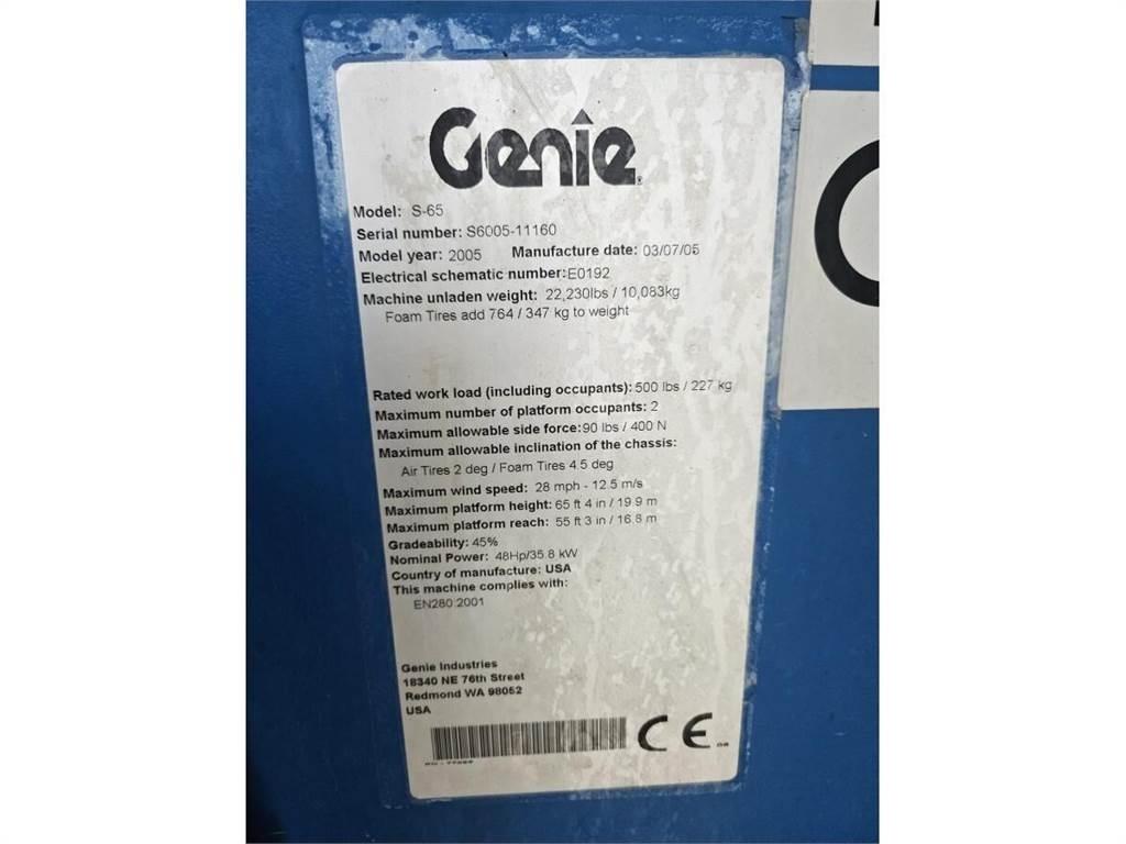 Genie S-65 رافعات سلة تلسكوبية