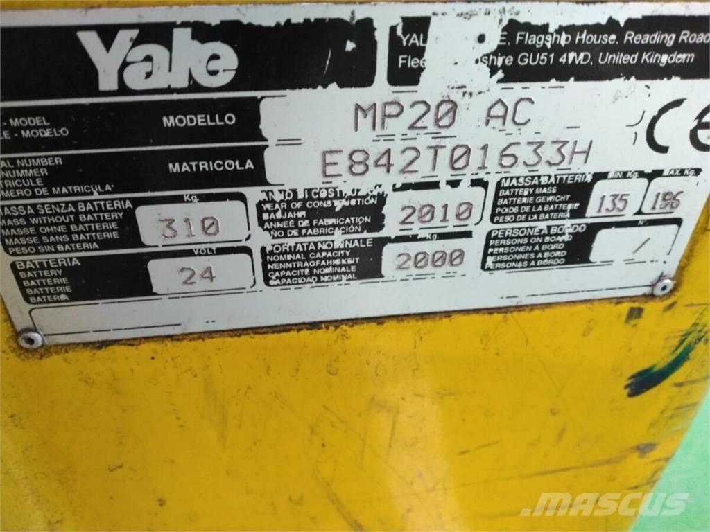 Yale MP20 معدات الرفع منخفض المستوى