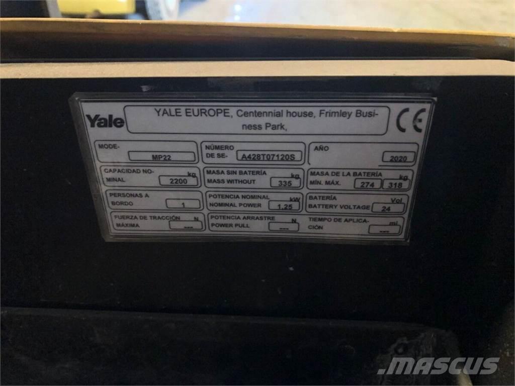 Yale MP22 شاحنات مناولة ذات منصة نقالة يدوية