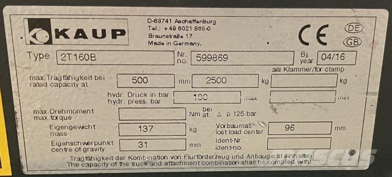 Kaup 2T160B ملحقات ومكونات أخرى