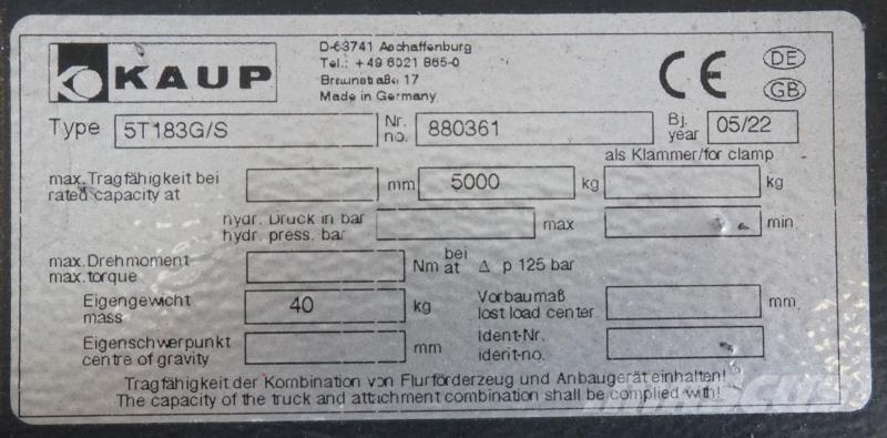 Kaup 5T183G/S ملحقات ومكونات أخرى
