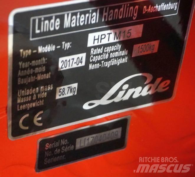 Linde HPT M 15 شاحنة يدوية بمنصة نقالة