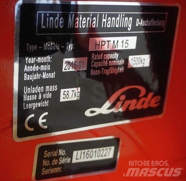 Linde HPT M 15 شاحنة يدوية بمنصة نقالة