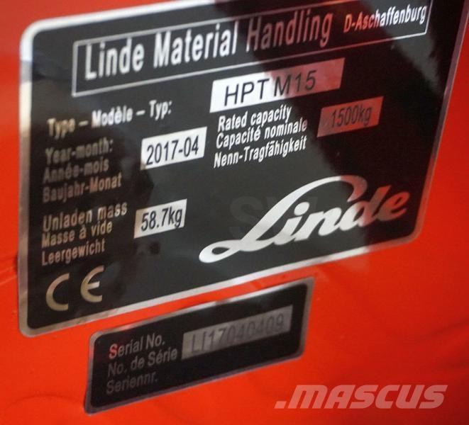 Linde HPT M 15 شاحنة يدوية بمنصة نقالة
