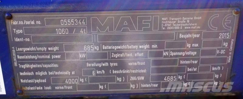 Mafi 1060 / 4t مقطوروات مسطحة/مفصلية الجوانب