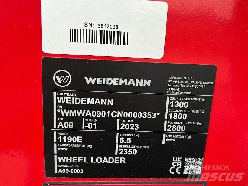 Weidemann 1190E لوادر انزلاقية التوجيه