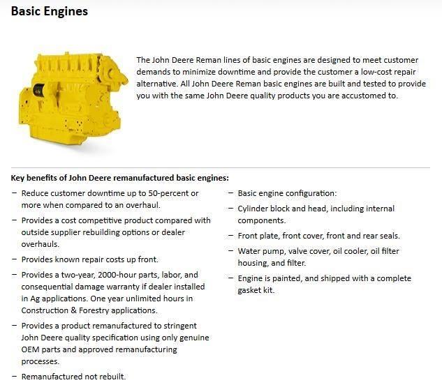 John Deere 6466T محركات