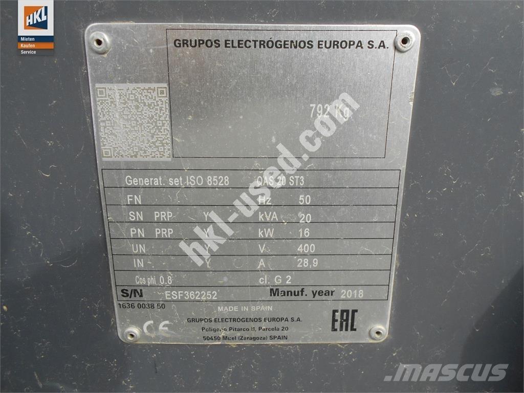 Atlas Copco QAS 20 مولدات أخرى