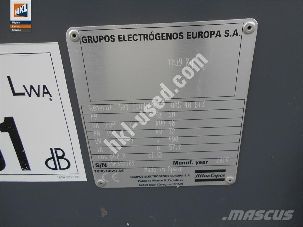 Atlas Copco QAS 40 KDS مولدات أخرى