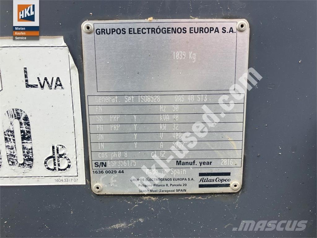 Atlas Copco QAS 40 KDS مولدات أخرى