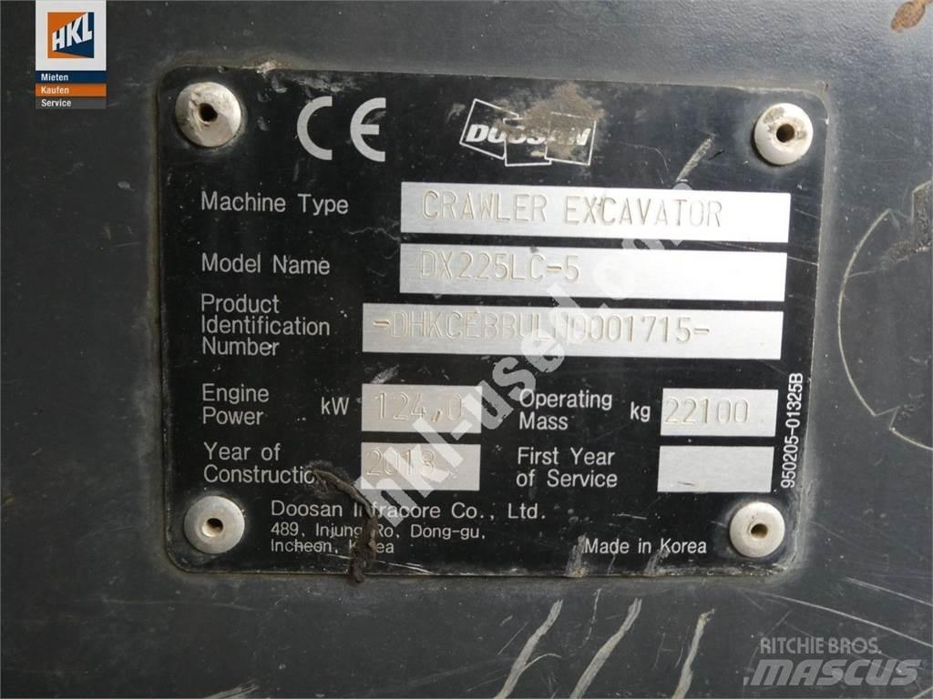 Doosan DX 225 LC-5 حفارات زحافة