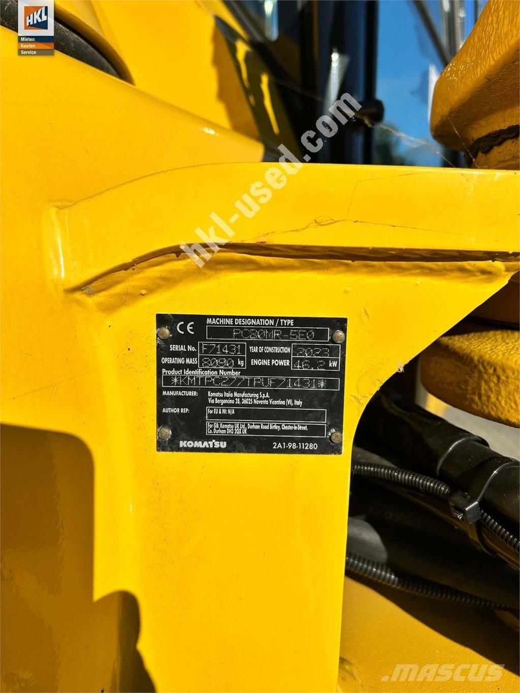 Komatsu PC 80 MR-5 حفارات صغيرة أقل من 7 طن (حفارات صغيرة)