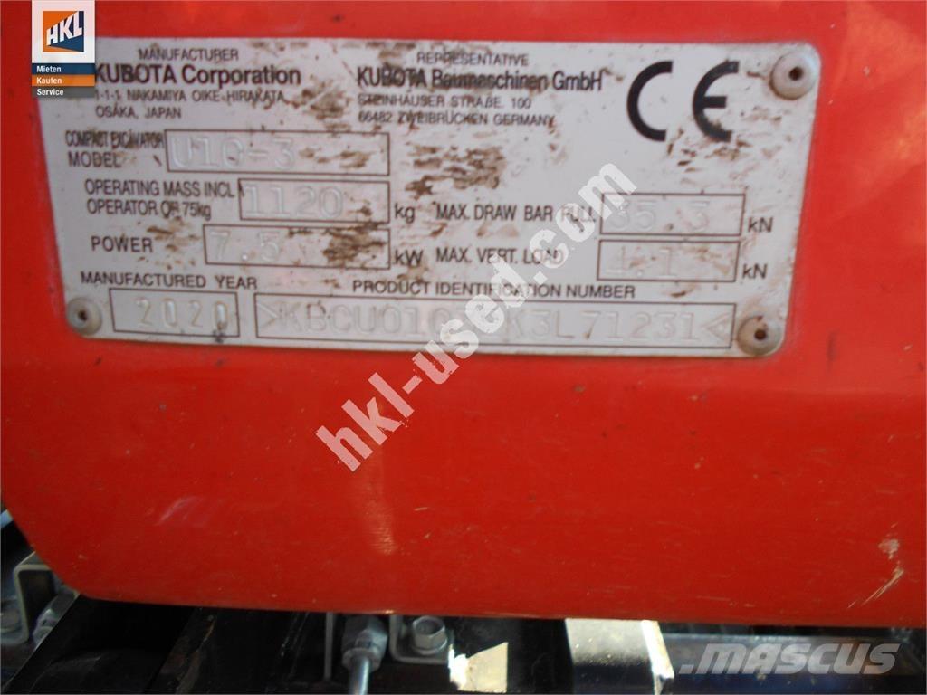 Kubota U 10-3 حفارات صغيرة أقل من 7 طن (حفارات صغيرة)