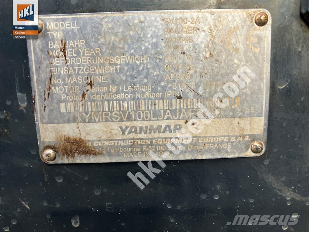 Yanmar SV 100-2 حفارات صغيرة أقل من 7 طن (حفارات صغيرة)