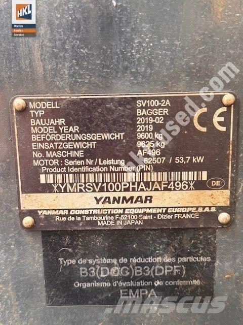 Yanmar SV 100-2 حفارات صغيرة أقل من 7 طن (حفارات صغيرة)