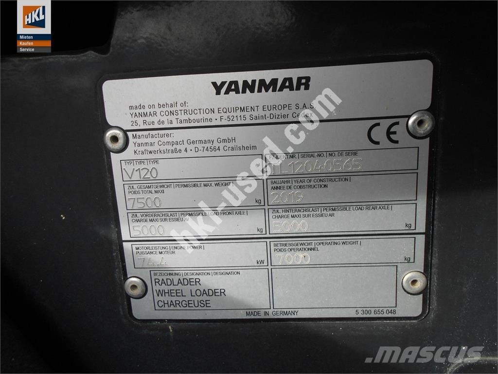 Yanmar V 120 لوادر بعجل