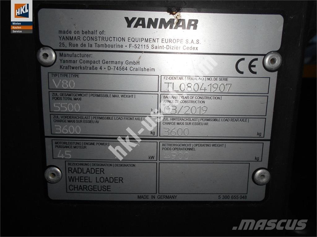 Yanmar V 80 لوادر بعجل