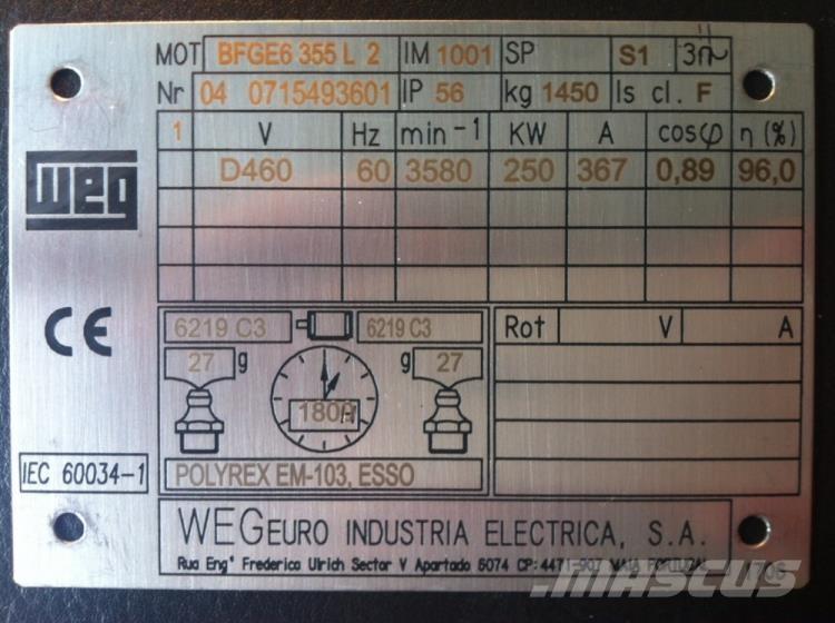  250 kW E-Motor WEG محركات