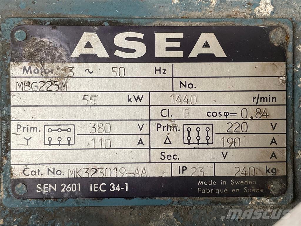  55 kw Asea MBG225M E-motor محركات