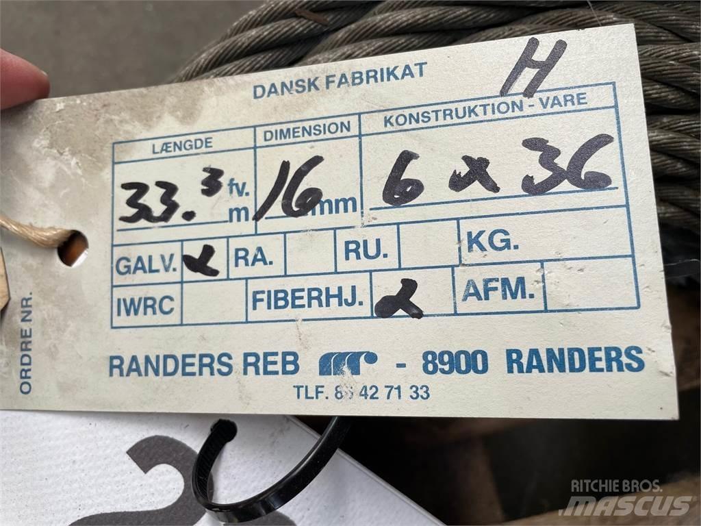  Stålwire Ø16 mm أجزاء ومعدات رافعات