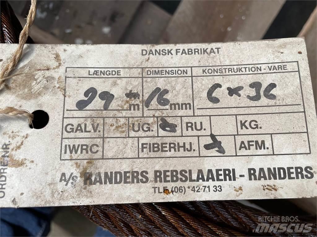 Stålwire Ø16 mm أجزاء ومعدات رافعات