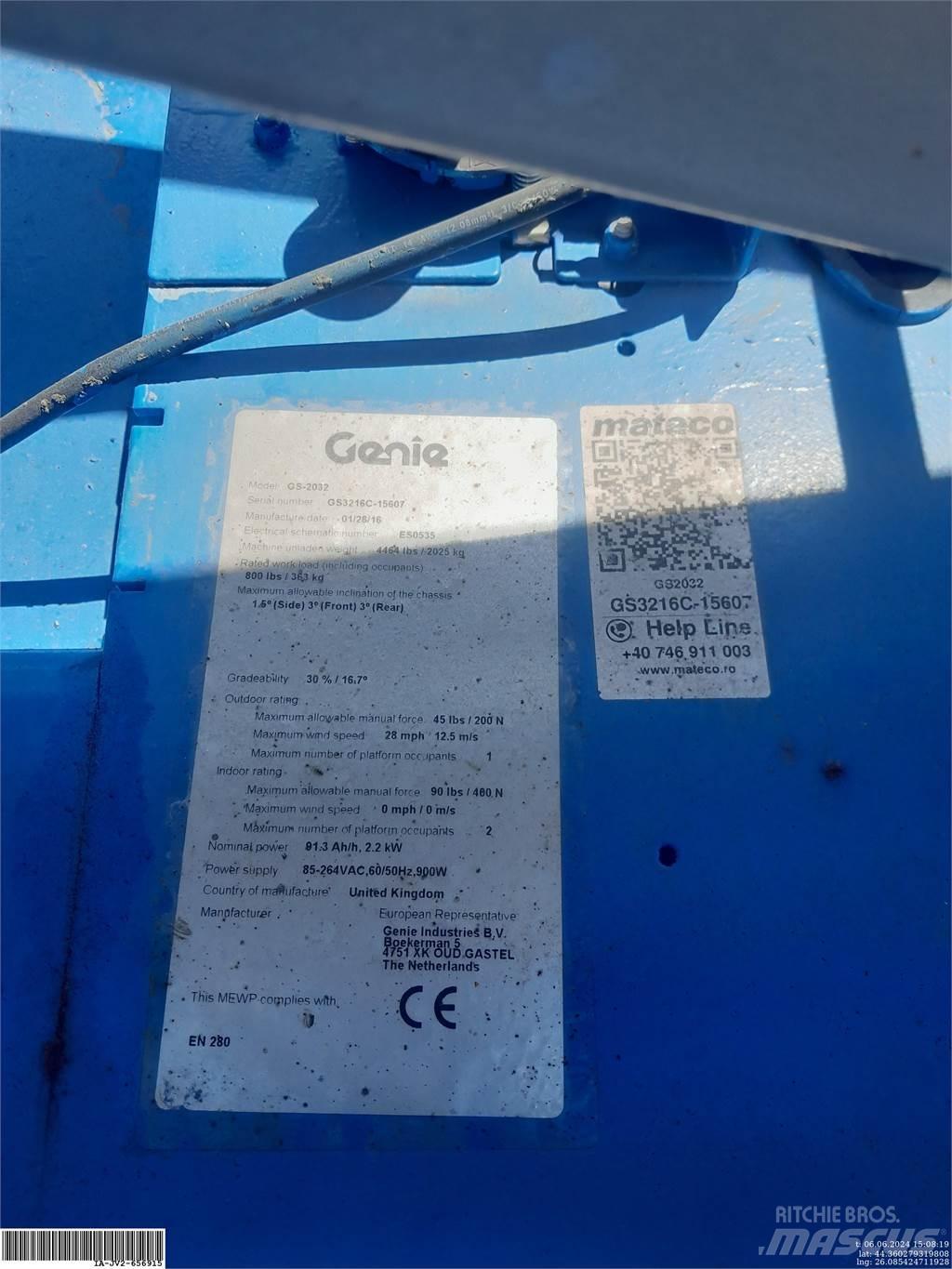 Genie GS2032 رافعات مقصية الشكل