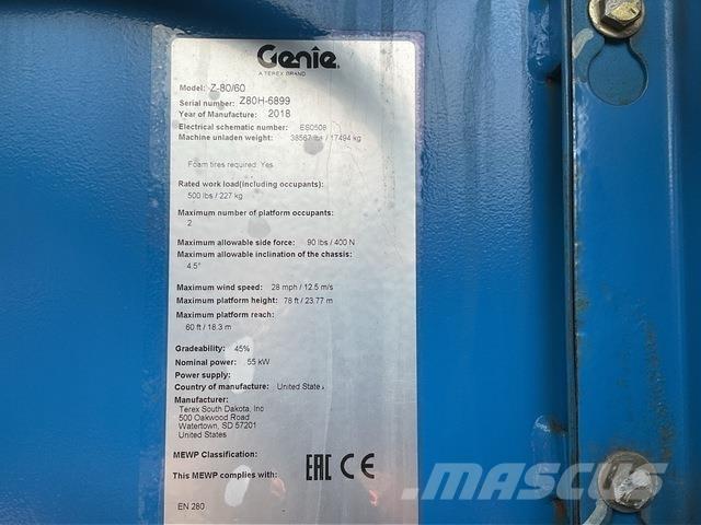 Genie Z80/60 رافعات سلة مفصلية