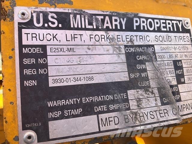 Hyster E25XL شاحنات ذات رافعات شوكية تعمل بالكهرباء