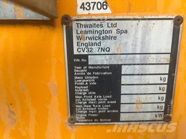 Thwaites  عربات نقل قلابة للمواقع