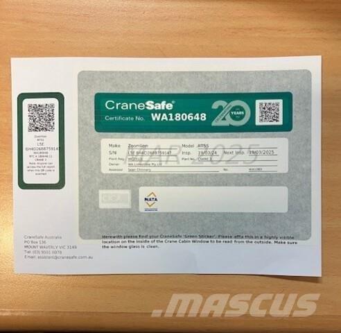 Zoomlion RT55 رافعات الطرق الوعرة