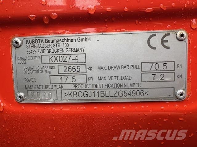 Kubota KX027-4 حفارات وسط 7 طن - 12 طن