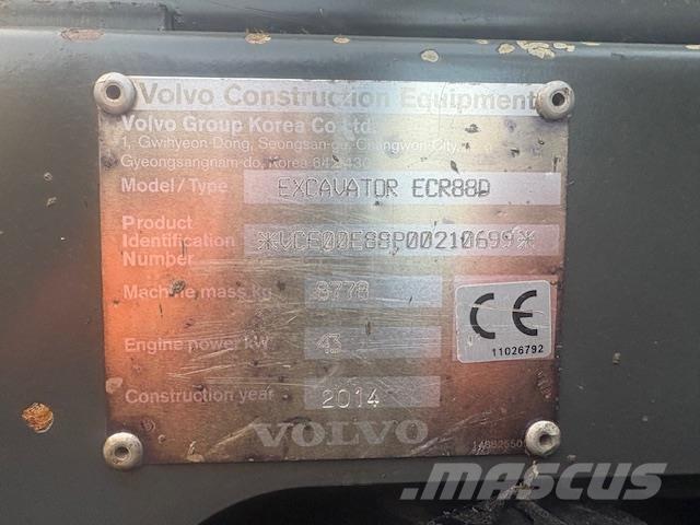 Volvo ECR88D حفارات وسط 7 طن - 12 طن
