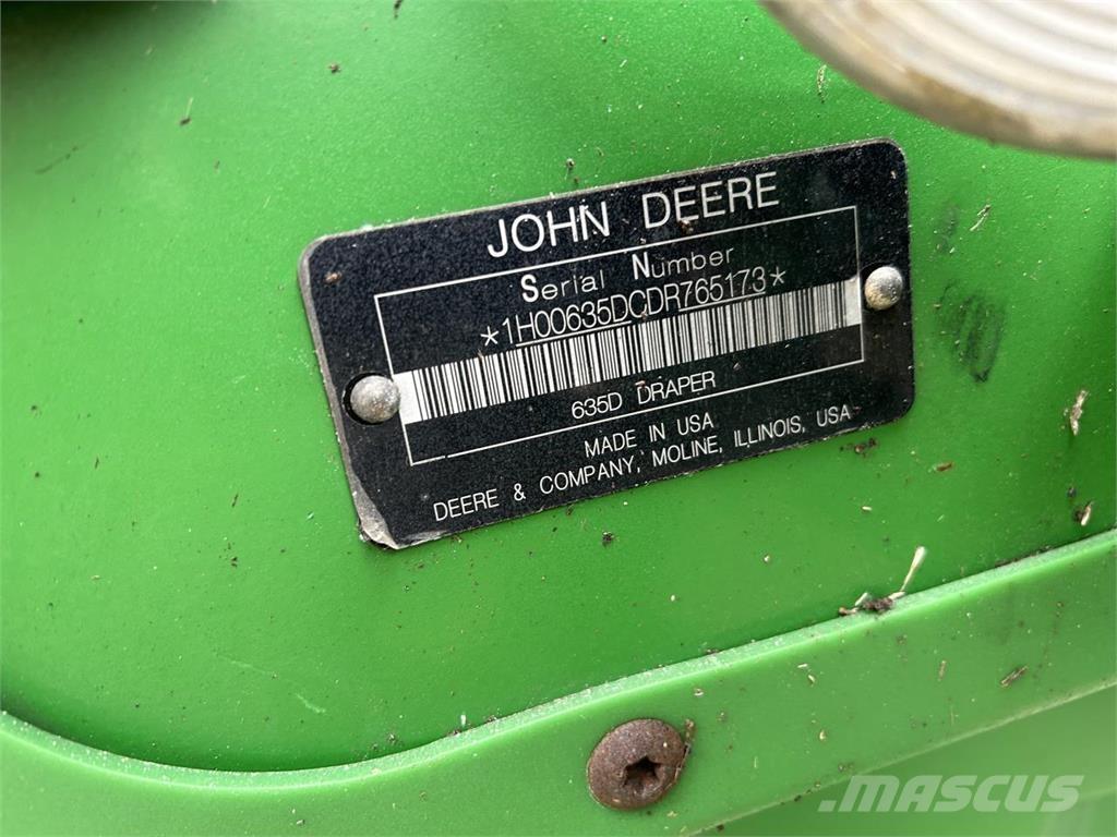John Deere 635D رؤوس الحصادات الدراسات